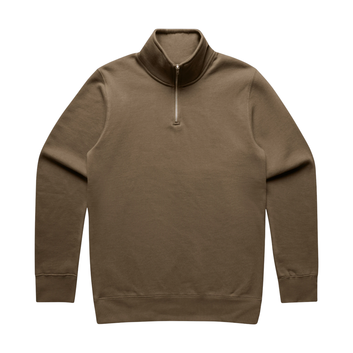 AS Colour Stencil Half-Zip Crew in Walnut — custom branded by Motive