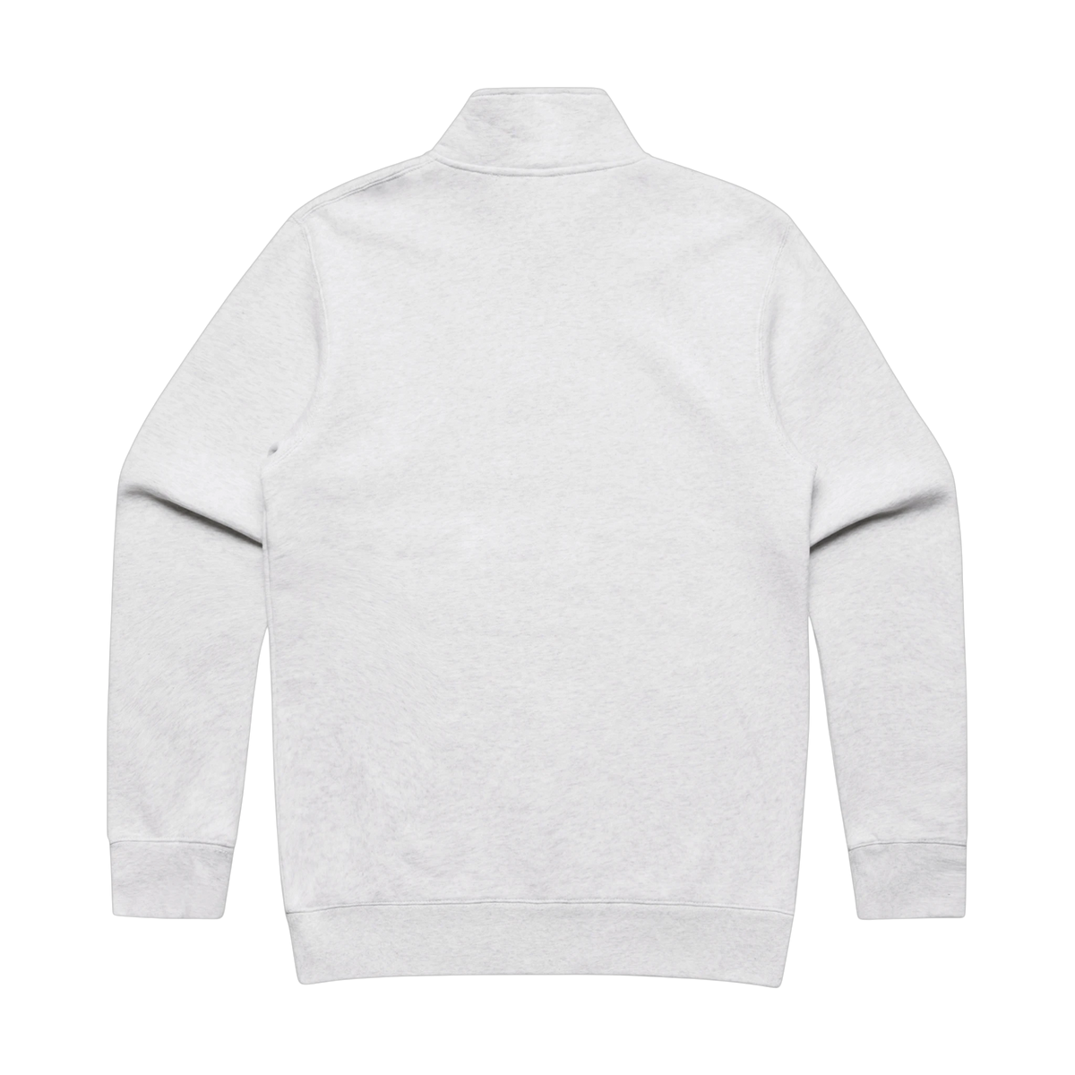 AS Colour Stencil Half-Zip Crew in White Heather — custom branded by Motive
