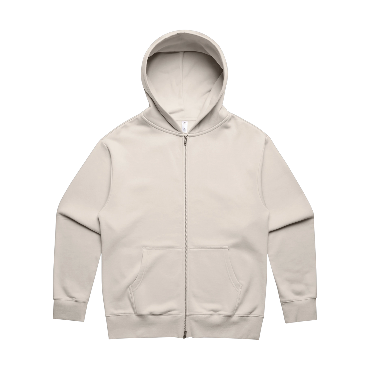 AS Colour Heavy Zip Hoodie in Bone — custom branded by Motive