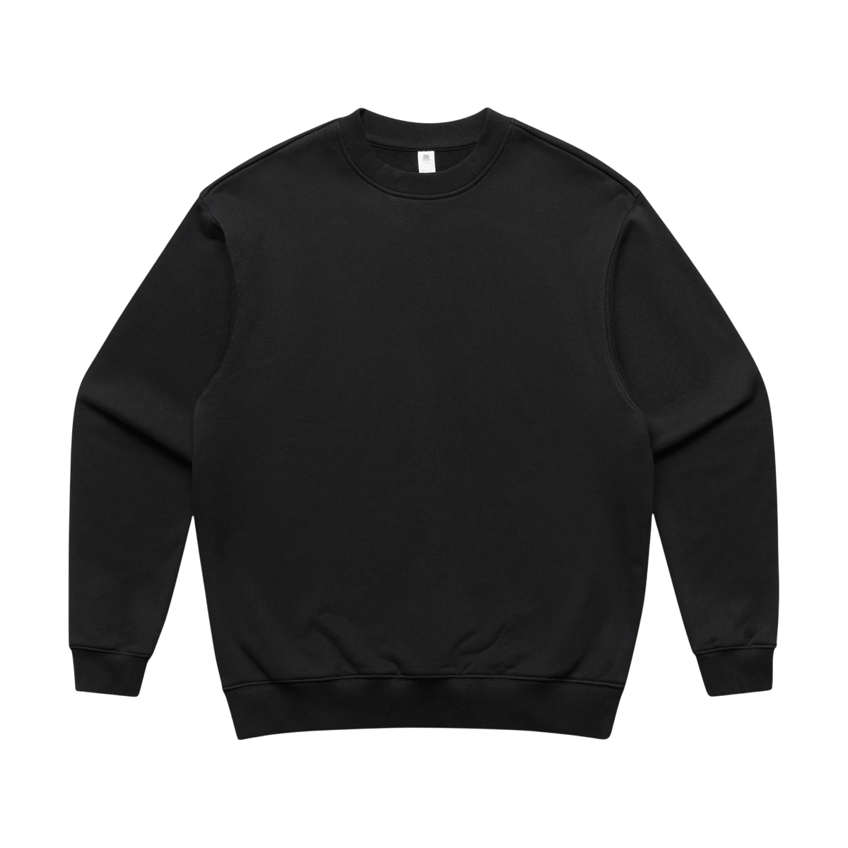AS Colour Made Crew in Black — custom branded by Motive
