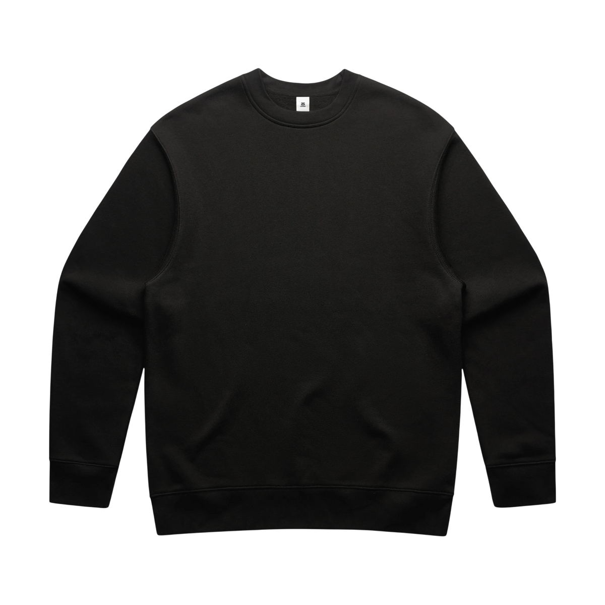 AS Colour Relax Crew in Black — custom branded by Motive