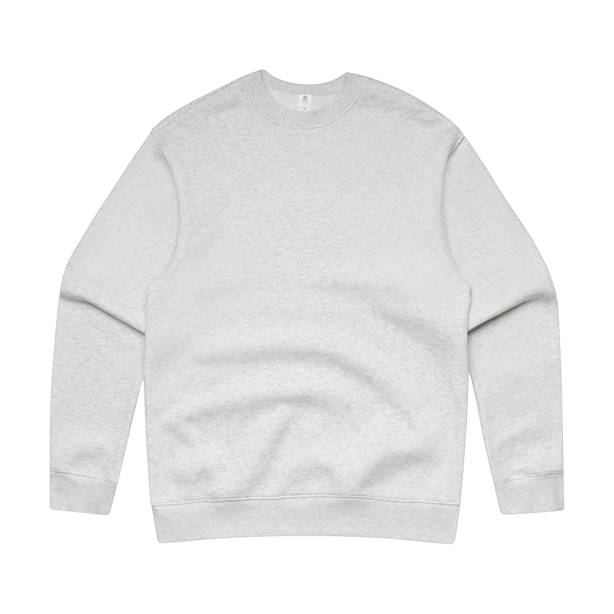 AS Colour Relax Crew in White Heather — custom branded by Motive