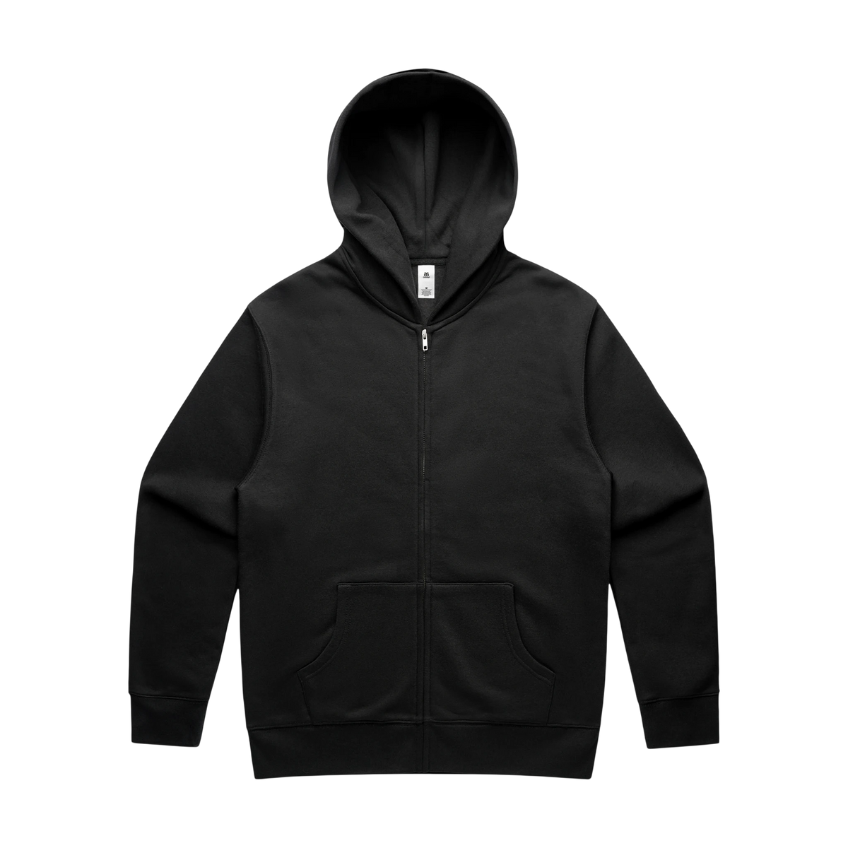 AS Colour Relax Zip Hoodie in Black — custom branded by Motive
