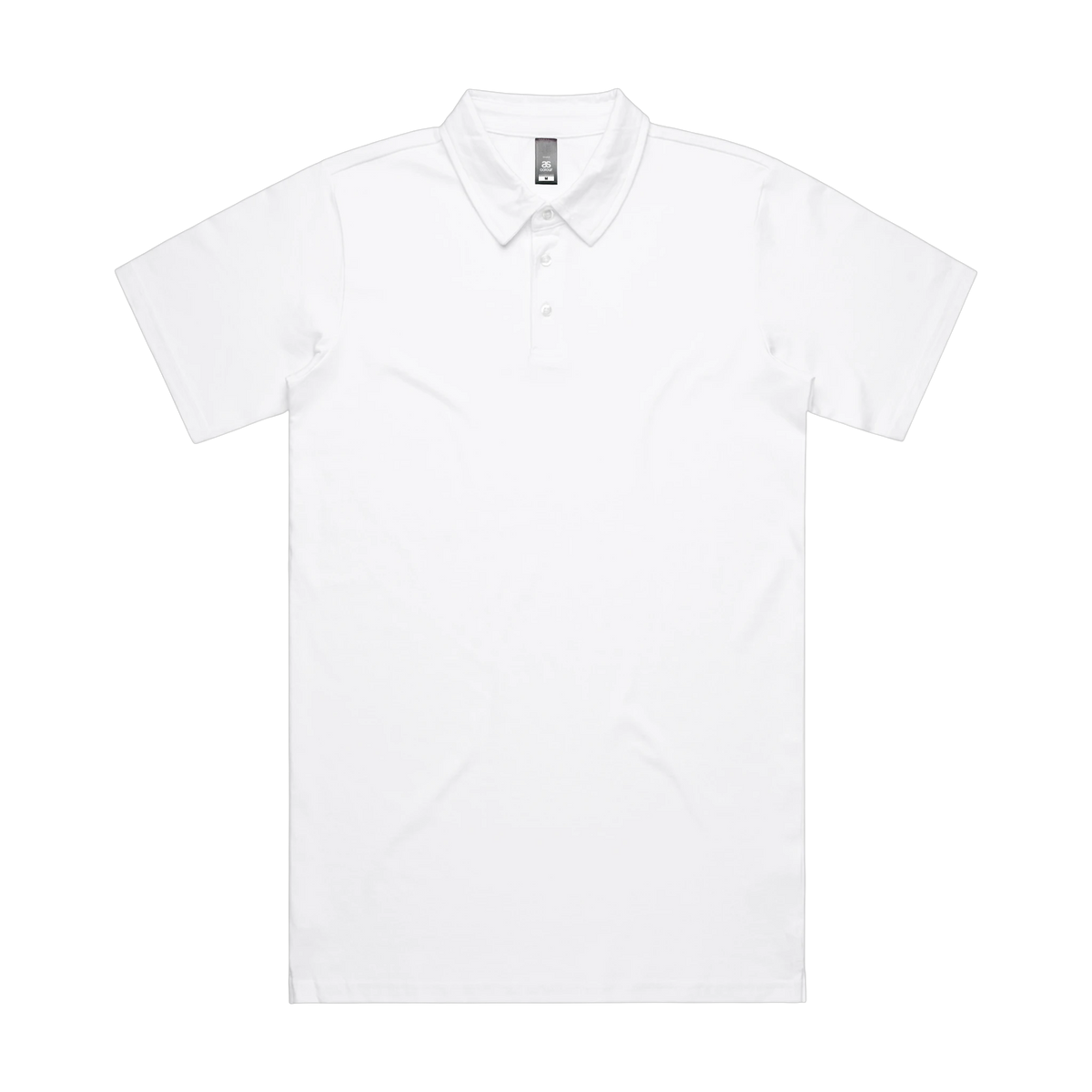 AS Colour Chad Polo in White — custom branded by Motive