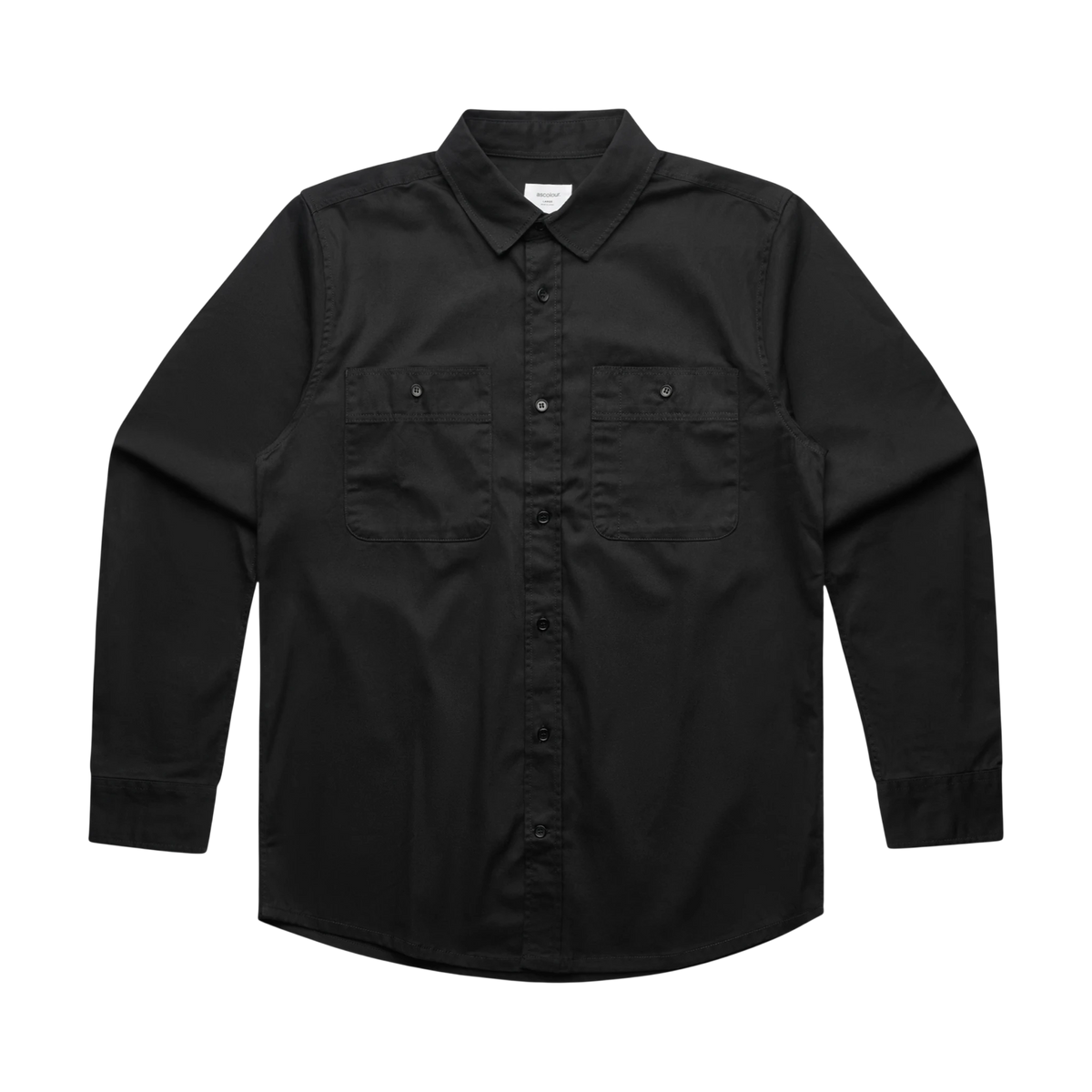 AS Colour Work Shirt in Black — custom branded by Motive