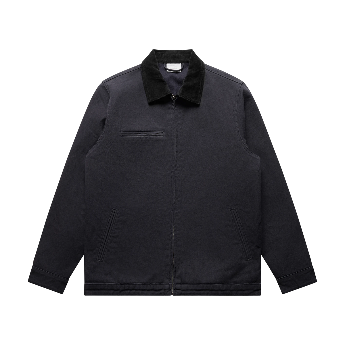 AS Colour Canvas Cord Collar Jacket in Ink Blue — custom branded by Motive