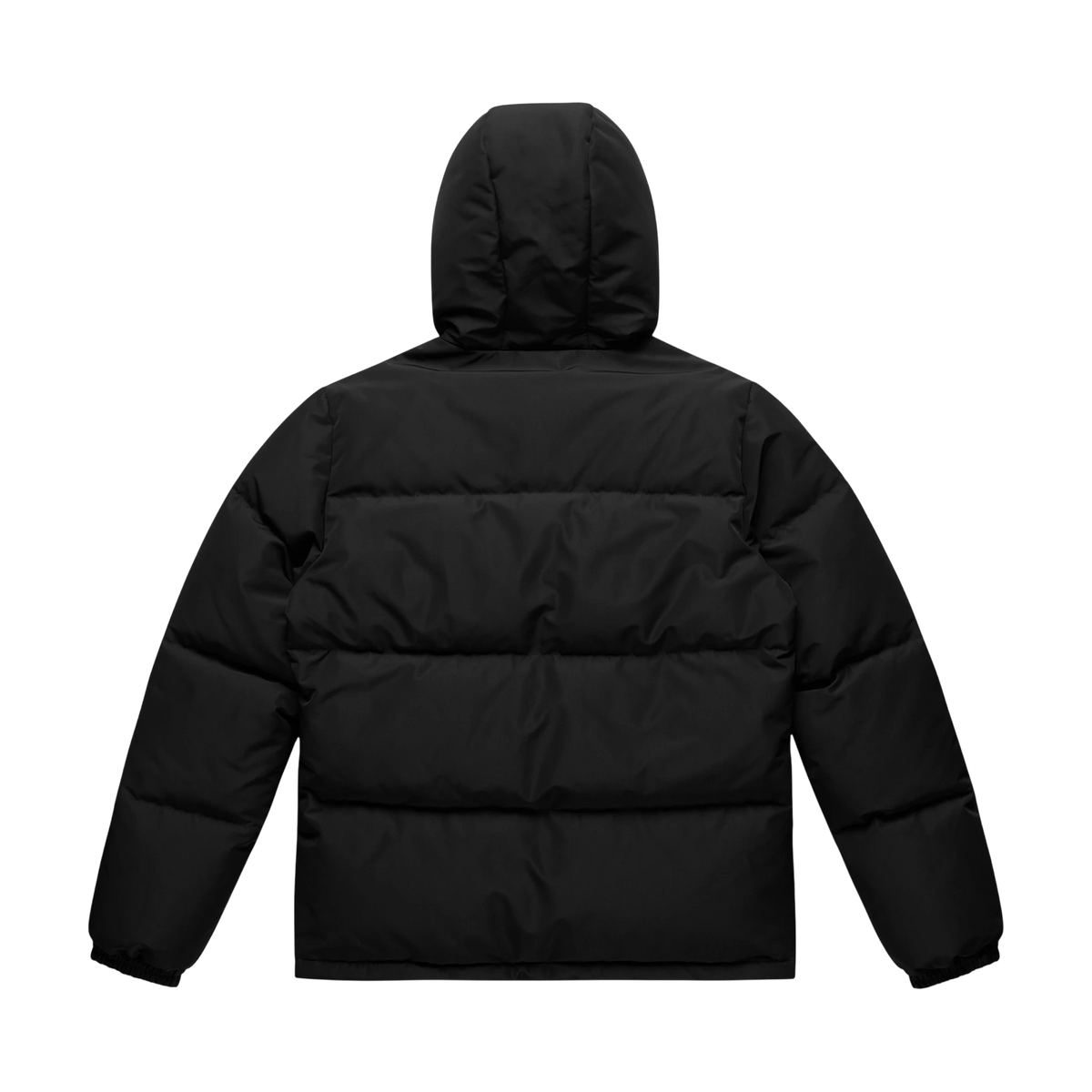AS Colour Hooded Puffer Jacket in Black — custom branded by Motive