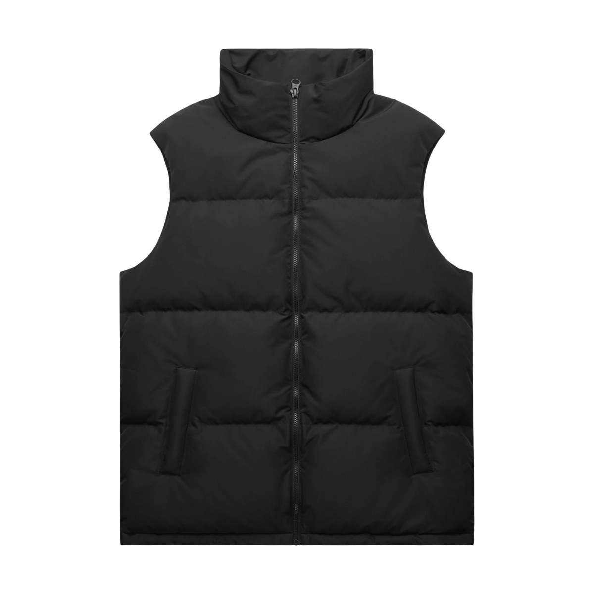 AS Colour Puffer Vest in Black — custom branded by Motive