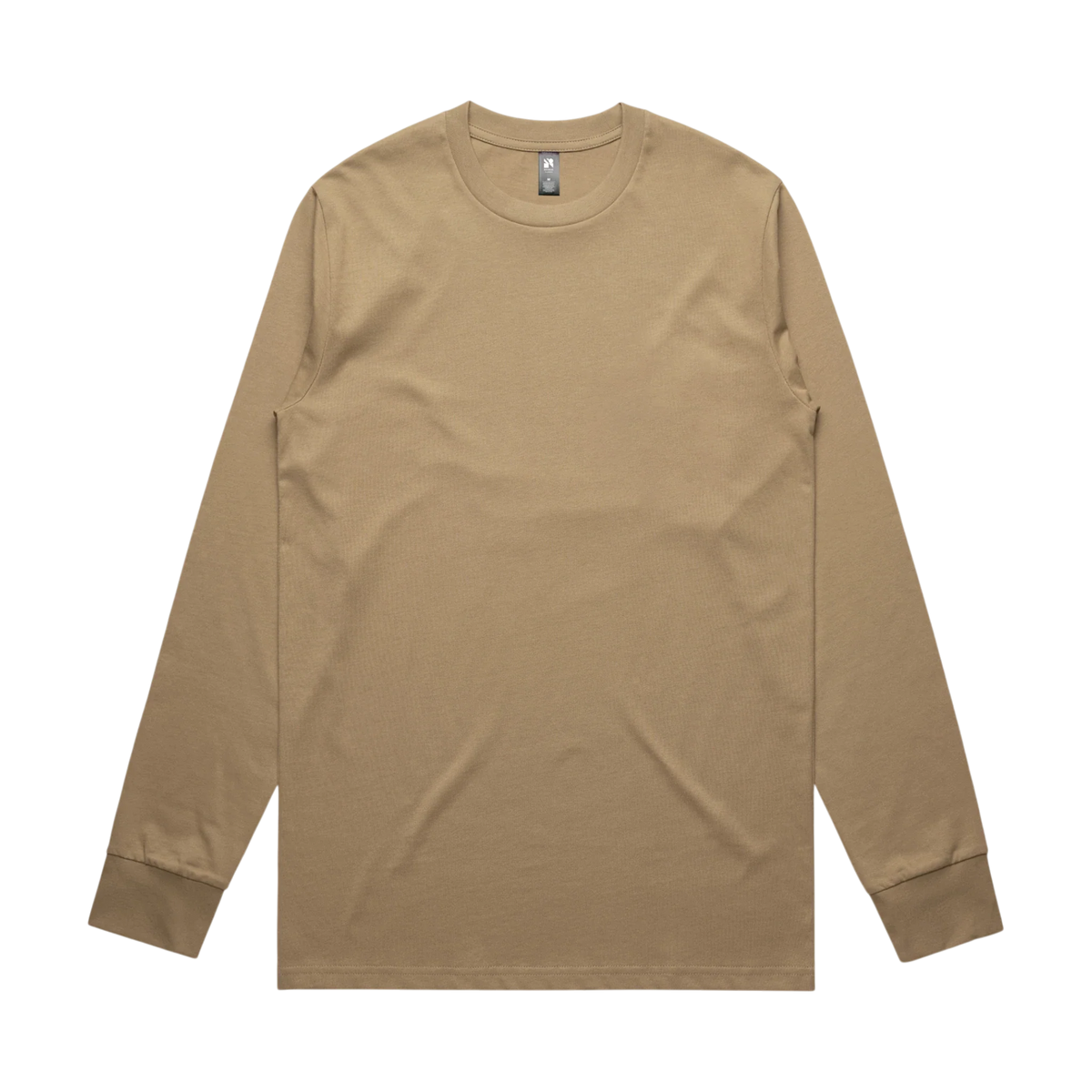 AS Colour Classic L/S Tee in Sand — custom branded crew neck tee by Motive