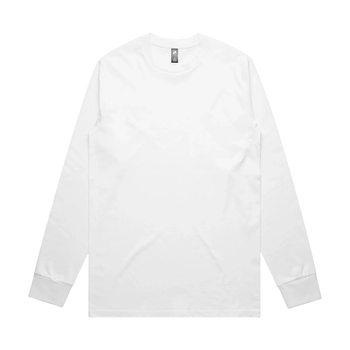 AS Colour Classic L/S Tee in White — custom branded crew neck tee by Motive