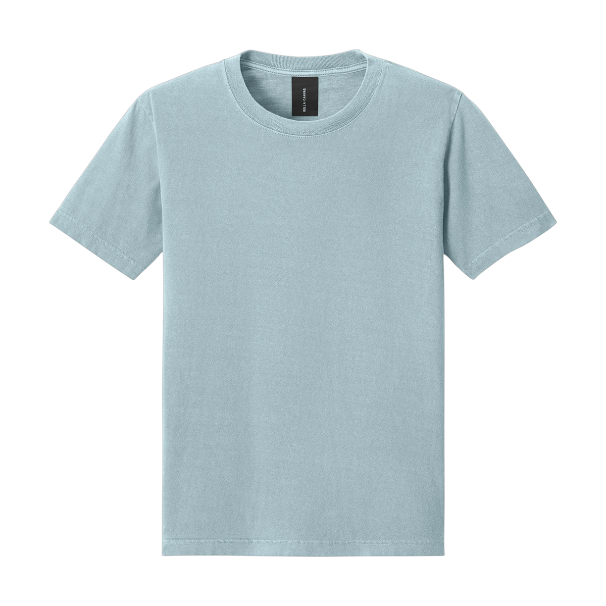 Bella+Canvas Heavyweight Garment-Dyed Tee in Light Washed Denim — custom branded by Motive