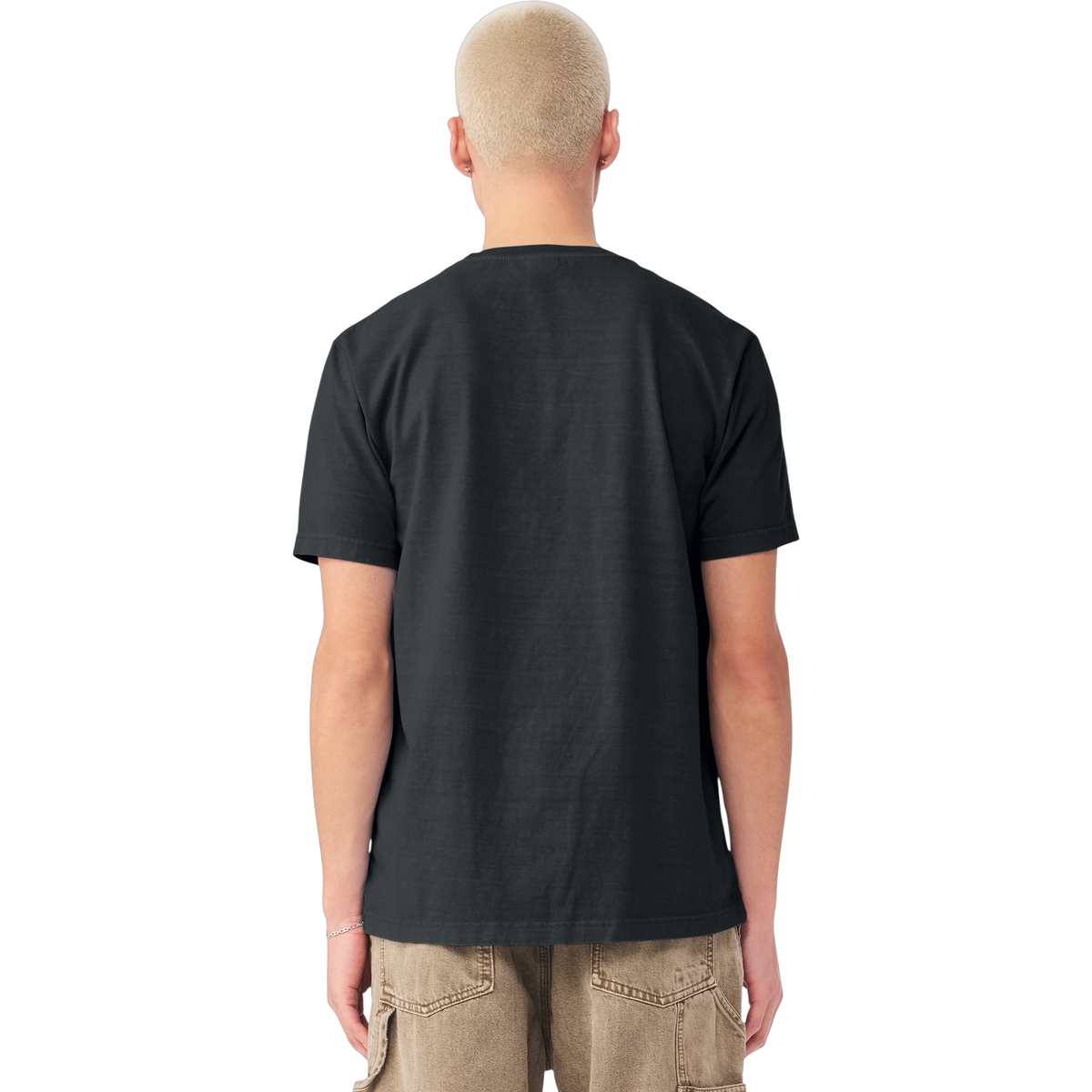 Bella+Canvas Heavyweight Garment-Dyed Tee in Washed Black — custom branded by Motive