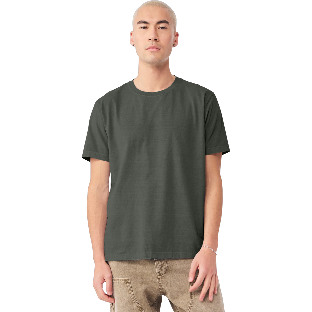BELLA+CANVAS Heavyweight Garment-Dyed Tee in Washed Charcoal