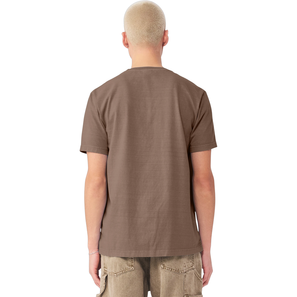 Bella+Canvas Heavyweight Garment-Dyed Tee in Washed Cocoa — custom branded by Motive