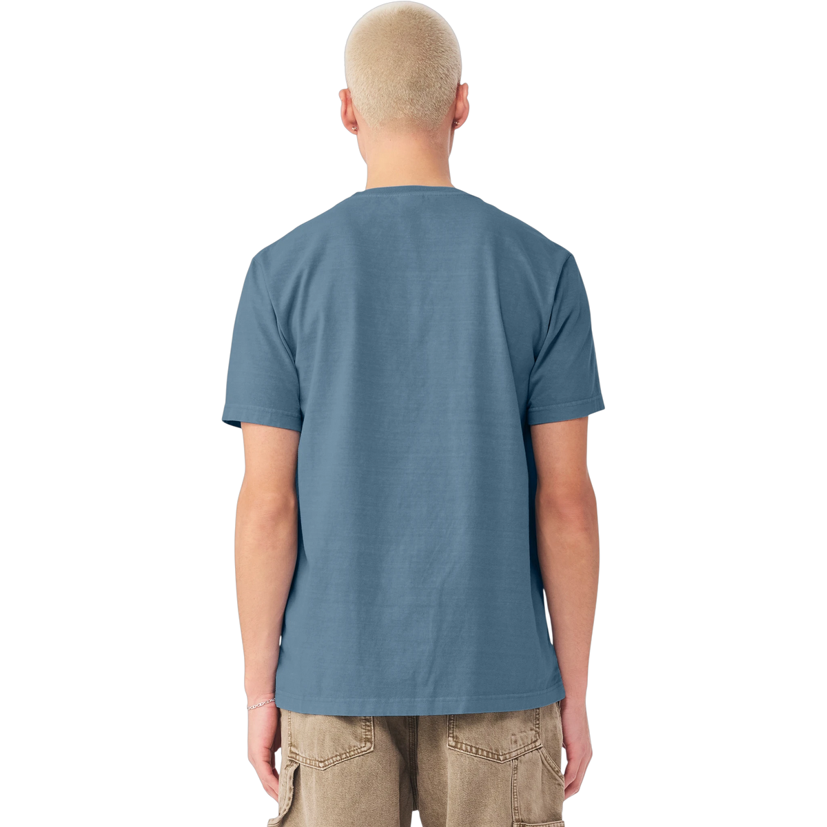 BELLA+CANVAS Heavyweight Garment-Dyed Tee in Washed Denim