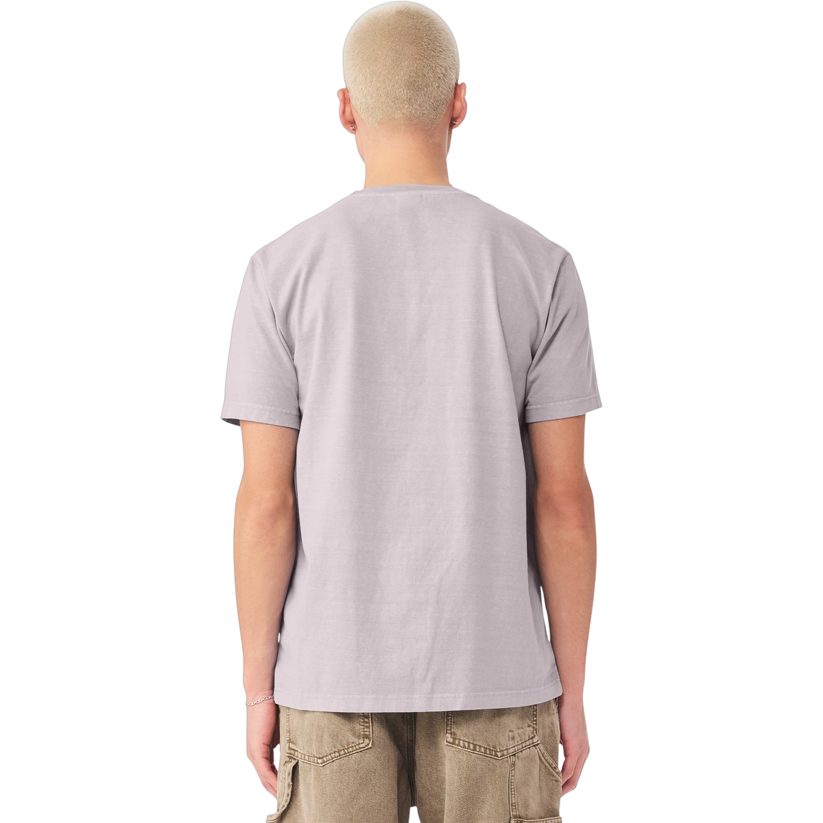 Bella+Canvas Heavyweight Garment-Dyed Tee in Washed Lavender — custom branded by Motive