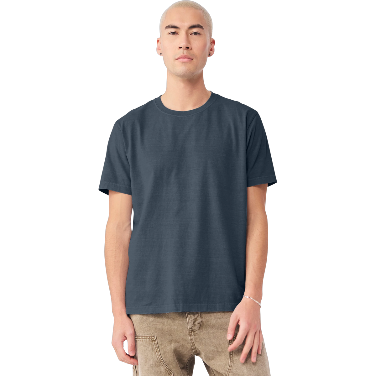 BELLA+CANVAS Heavyweight Garment-Dyed Tee in Washed Navy