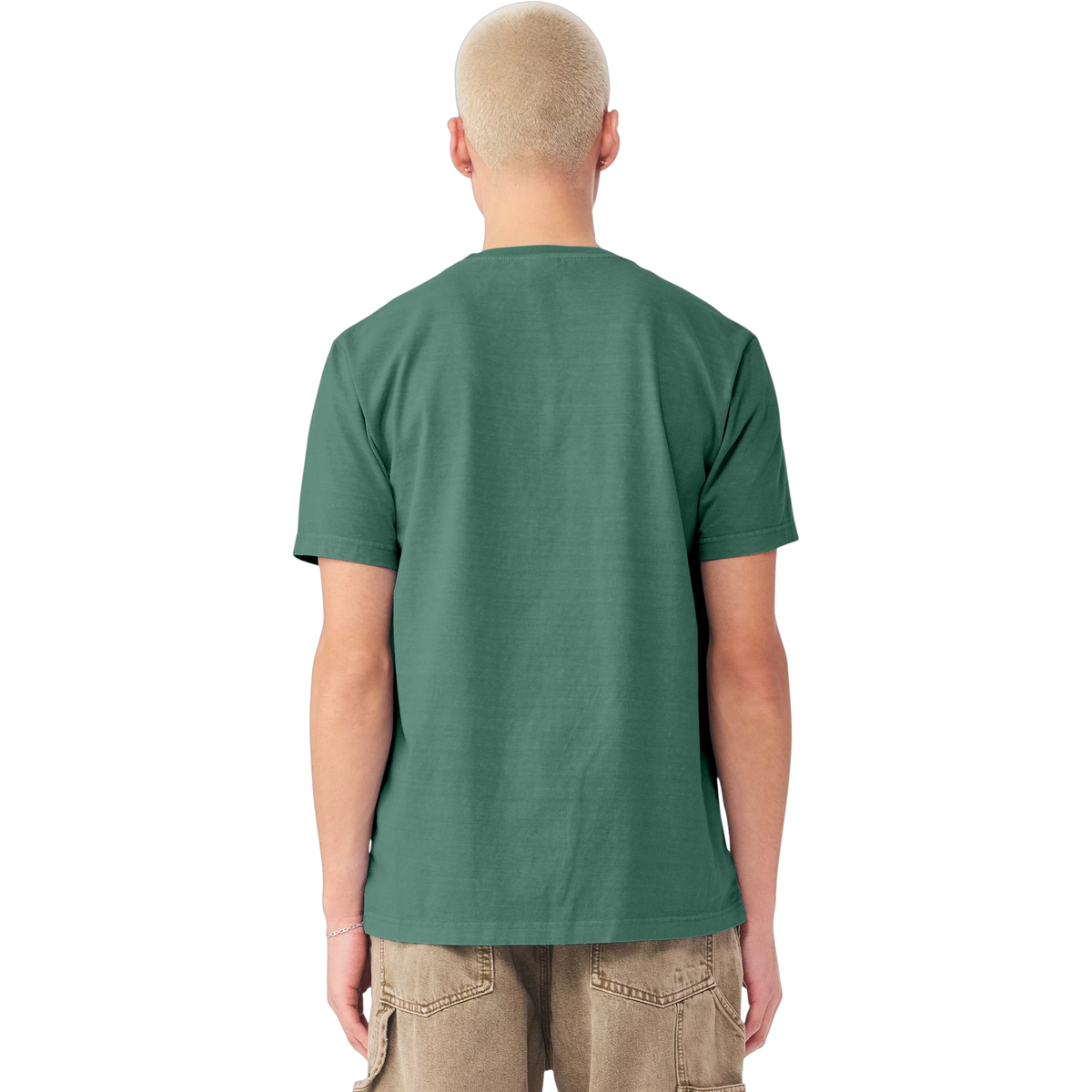 Bella+Canvas Heavyweight Garment-Dyed Tee in Washed Pine — custom branded by Motive