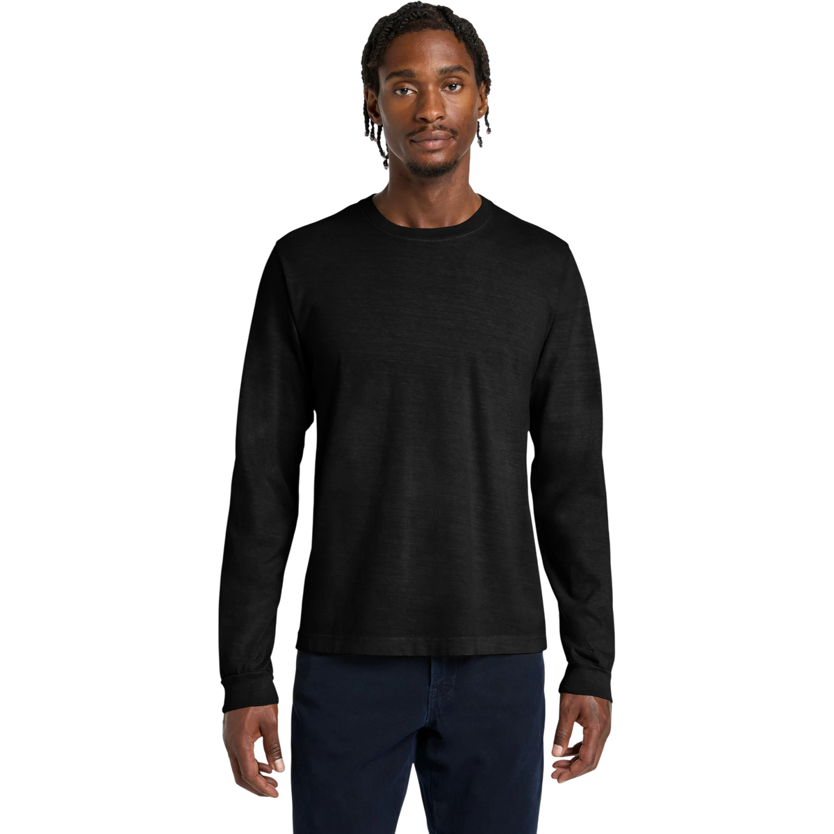 BELLA+CANVAS Heavyweight Garment-Dyed Long Sleeve Tee in Black