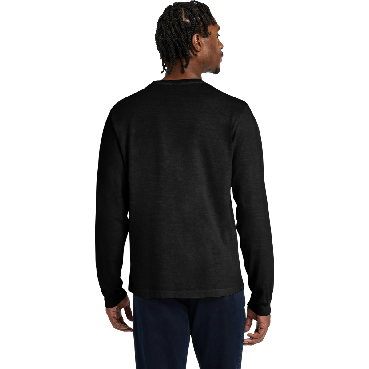 BELLA+CANVAS Heavyweight Garment-Dyed Long Sleeve Tee in Black