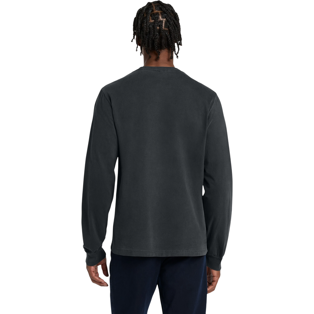 BELLA+CANVAS Heavyweight Garment-Dyed Long Sleeve Tee in Washed Black