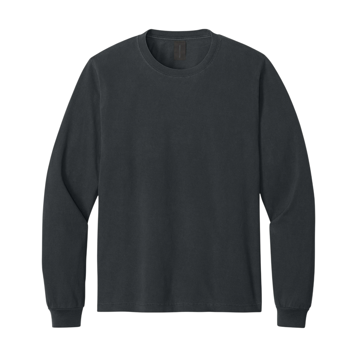 BELLA+CANVAS Heavyweight Garment-Dyed Long Sleeve Tee in Washed Black