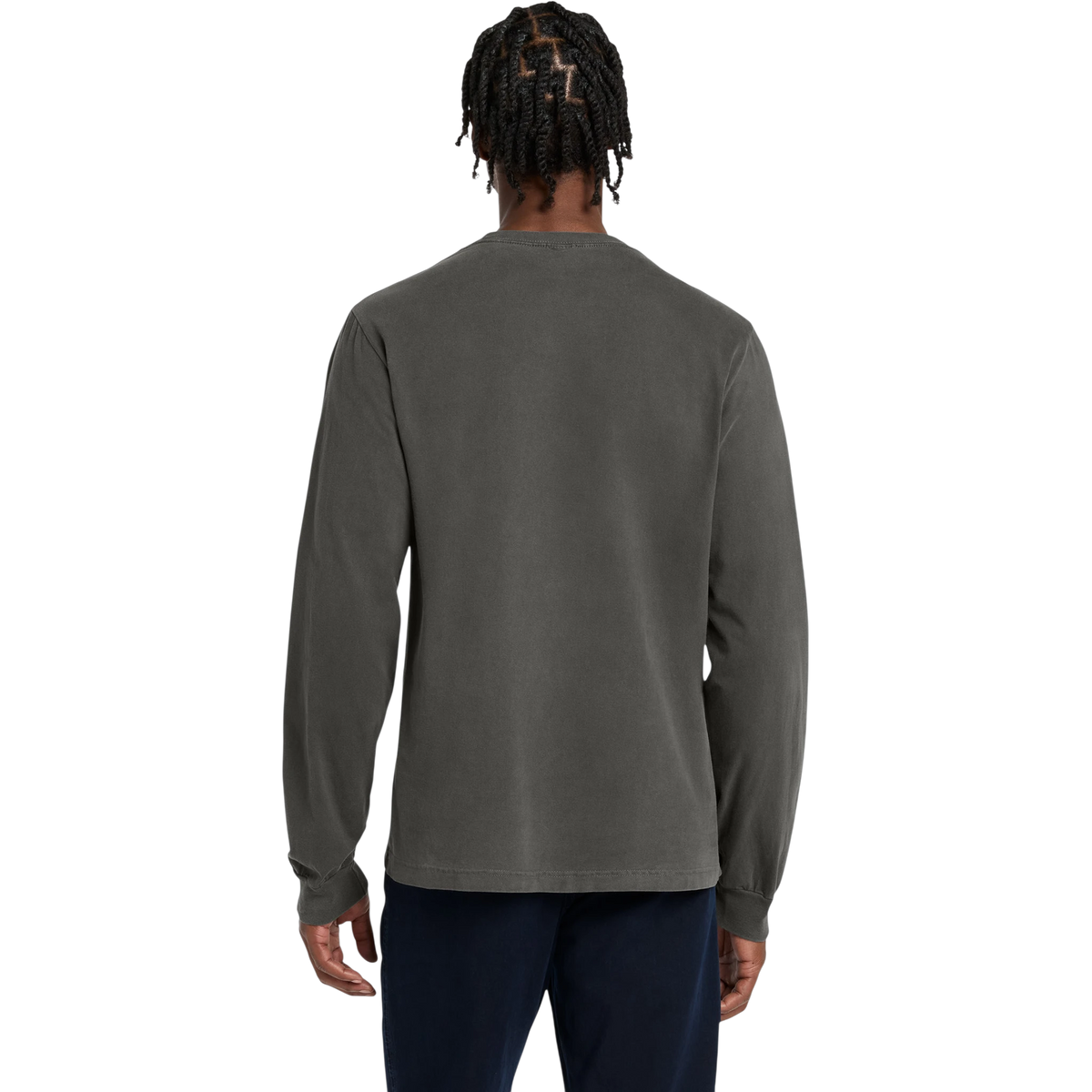 BELLA+CANVAS Heavyweight Garment-Dyed Long Sleeve Tee in Washed Charcoal