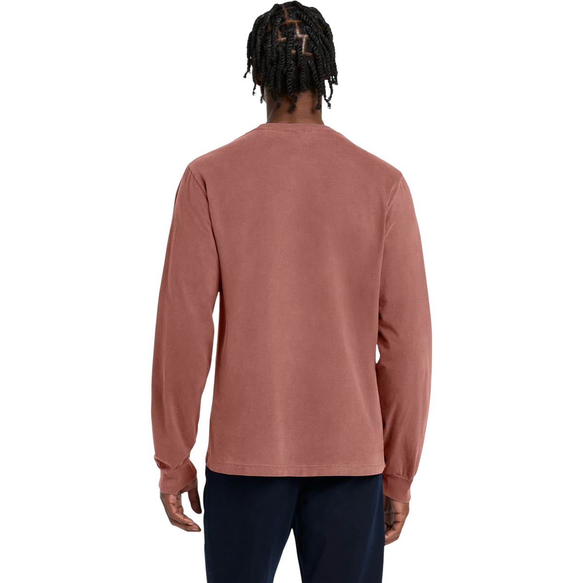 BELLA+CANVAS Heavyweight Garment-Dyed Long Sleeve Tee in Washed Chestnut