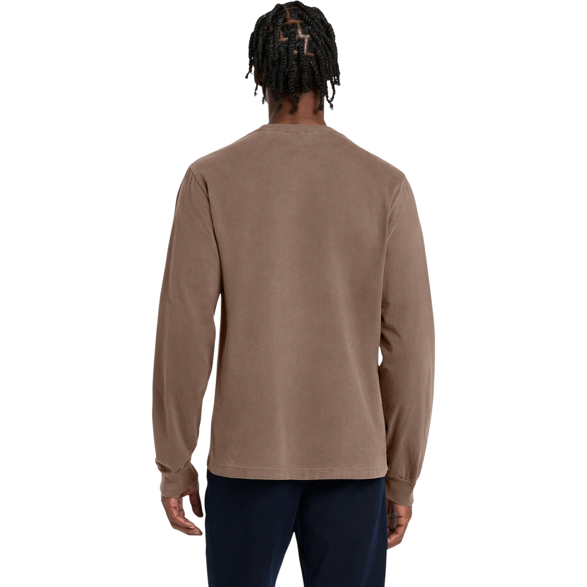 BELLA+CANVAS Heavyweight Garment-Dyed Long Sleeve Tee in Washed Cocoa
