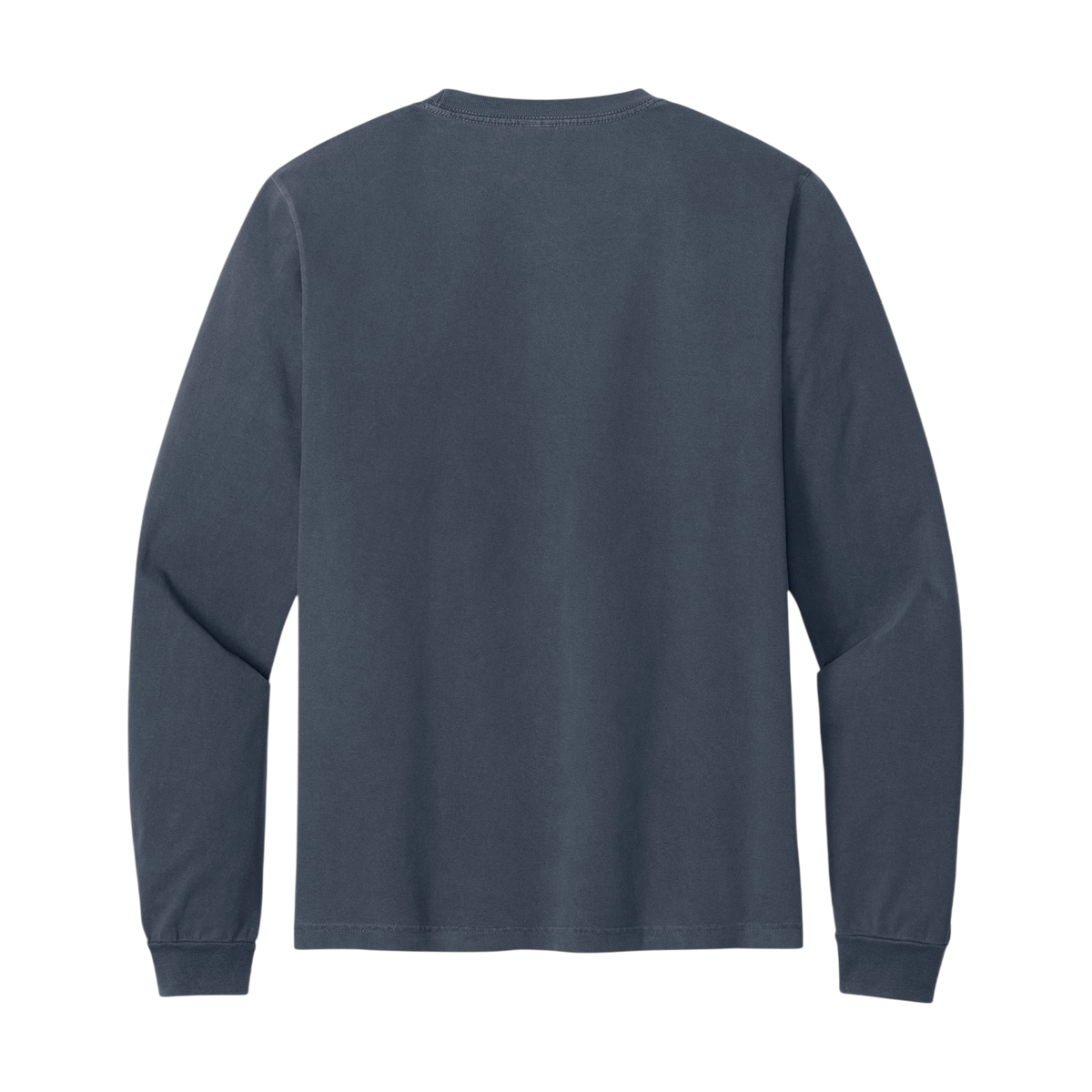 BELLA+CANVAS Heavyweight Garment-Dyed Long Sleeve Tee in Washed Navy