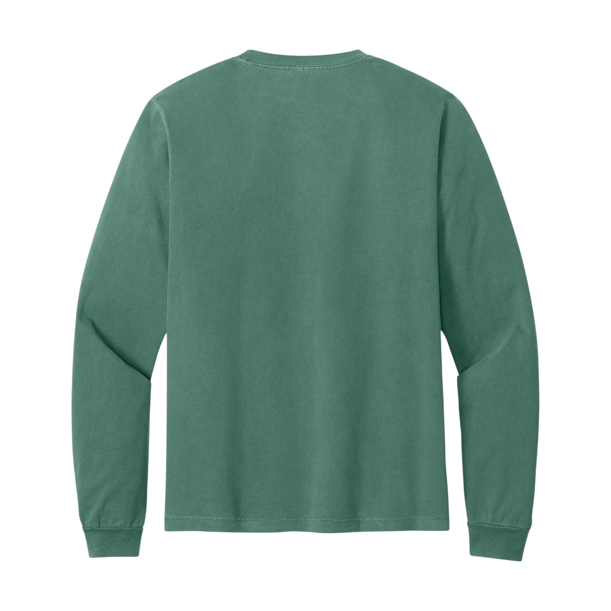 Bella+Canvas Heavyweight Garment-Dyed Long Sleeve Tee in Washed Pine — custom branded by Motive