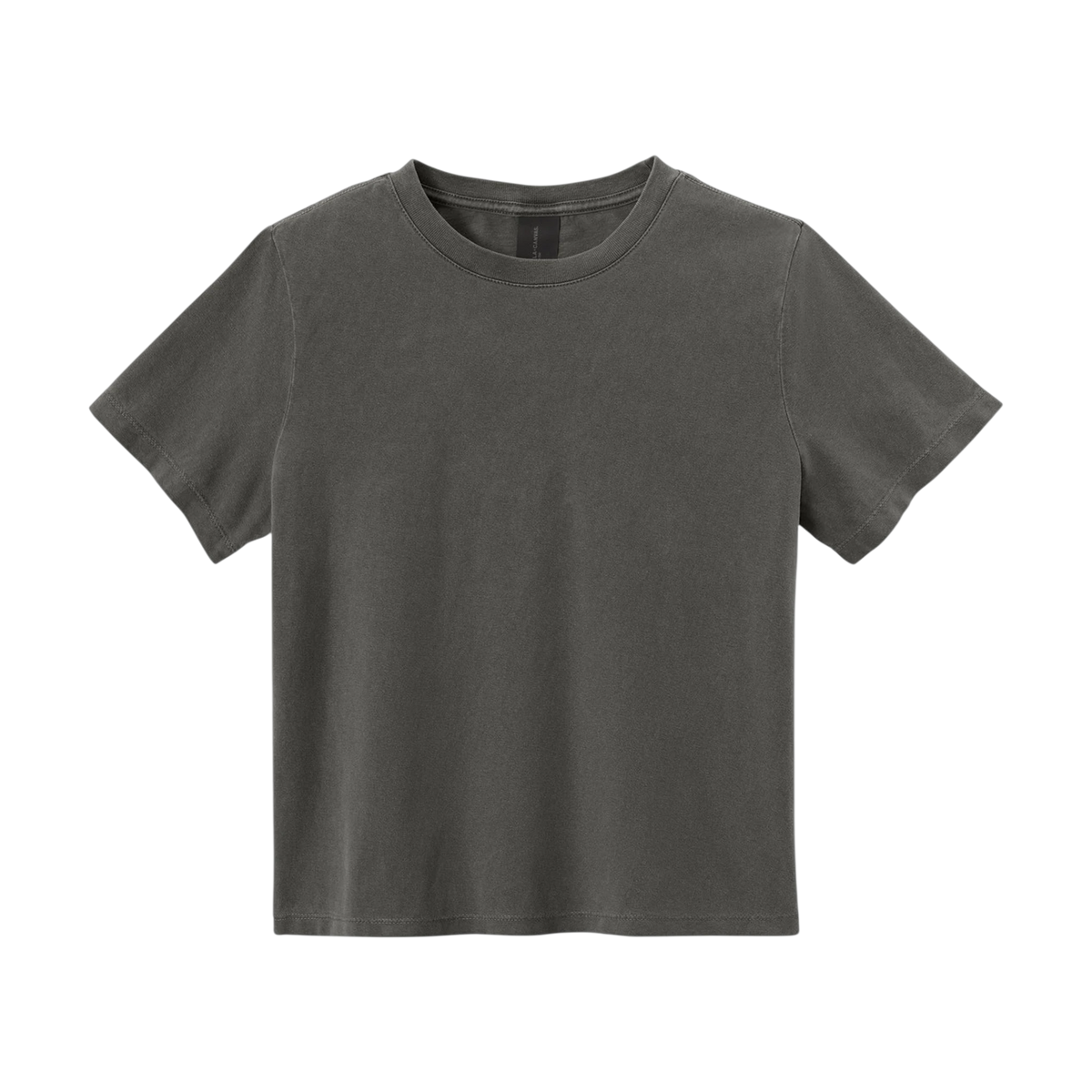Bella+Canvas Women's Heavyweight Garment-Dyed Tee in Washed Charcoal — custom branded by Motive
