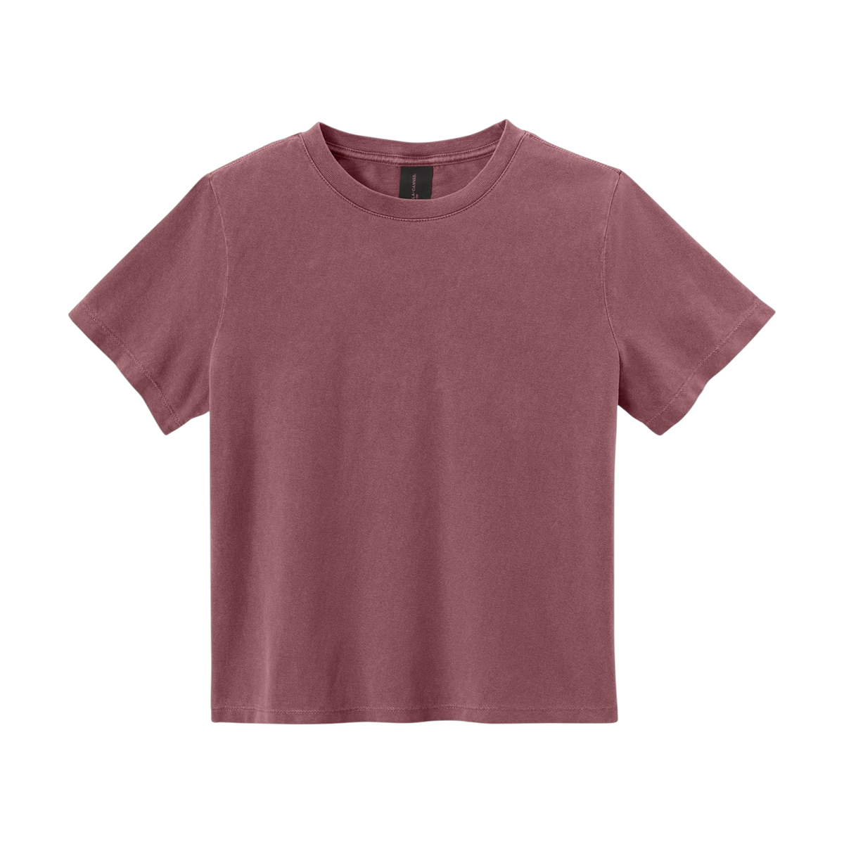 BELLA+CANVAS Women's Heavyweight Garment-Dyed Tee in Washed Maroon