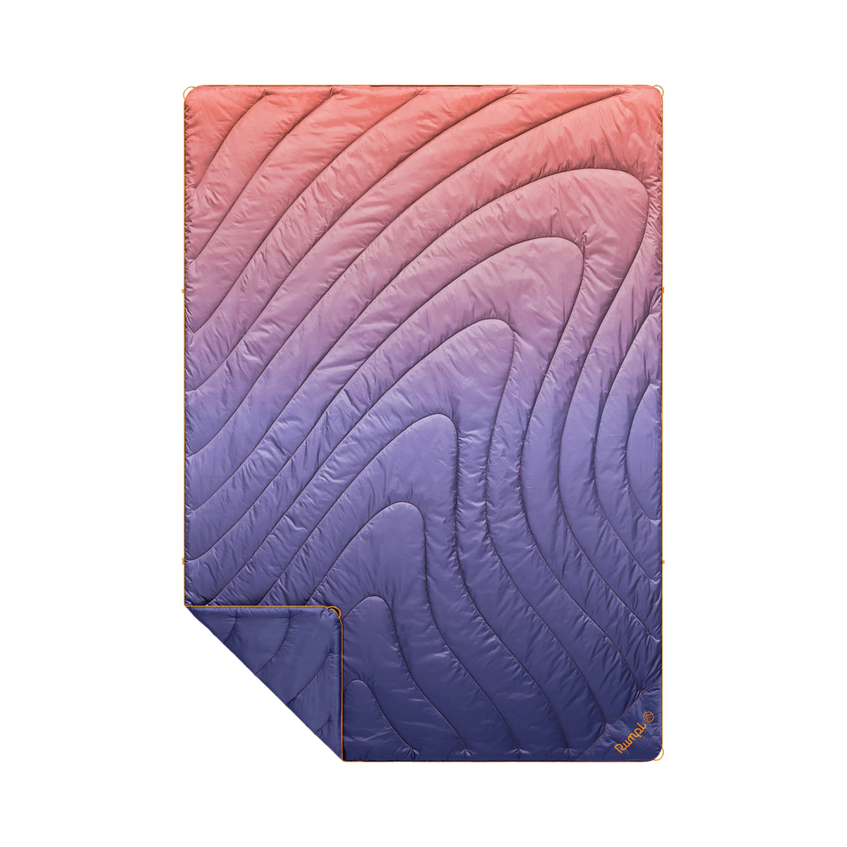 Rumpl Original Puffy Blanket in Dusk Fade — custom branded by Motive