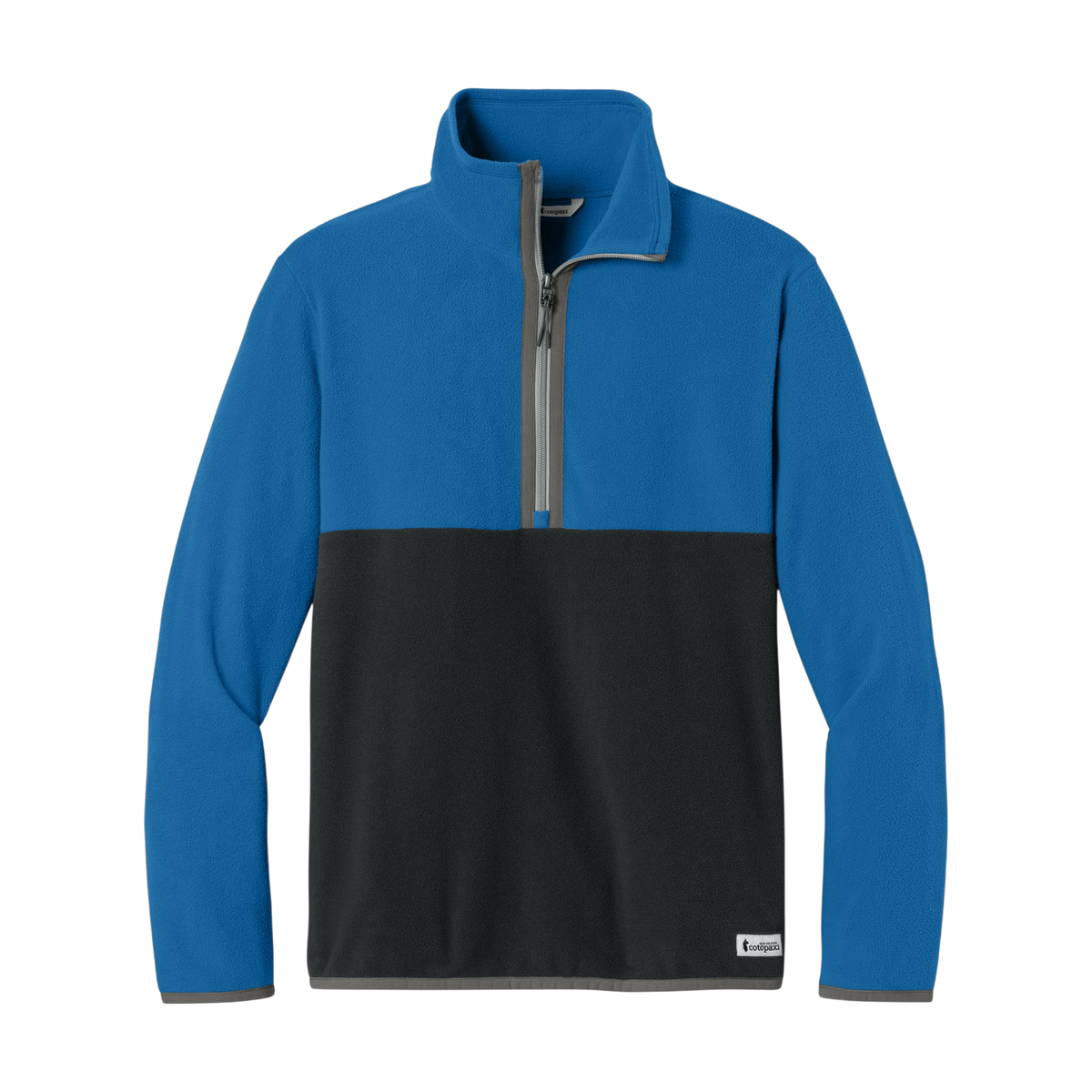 Cotopaxi Amado 1/2-Zip Fleece in Atlantic/ Black — custom branded by Motive