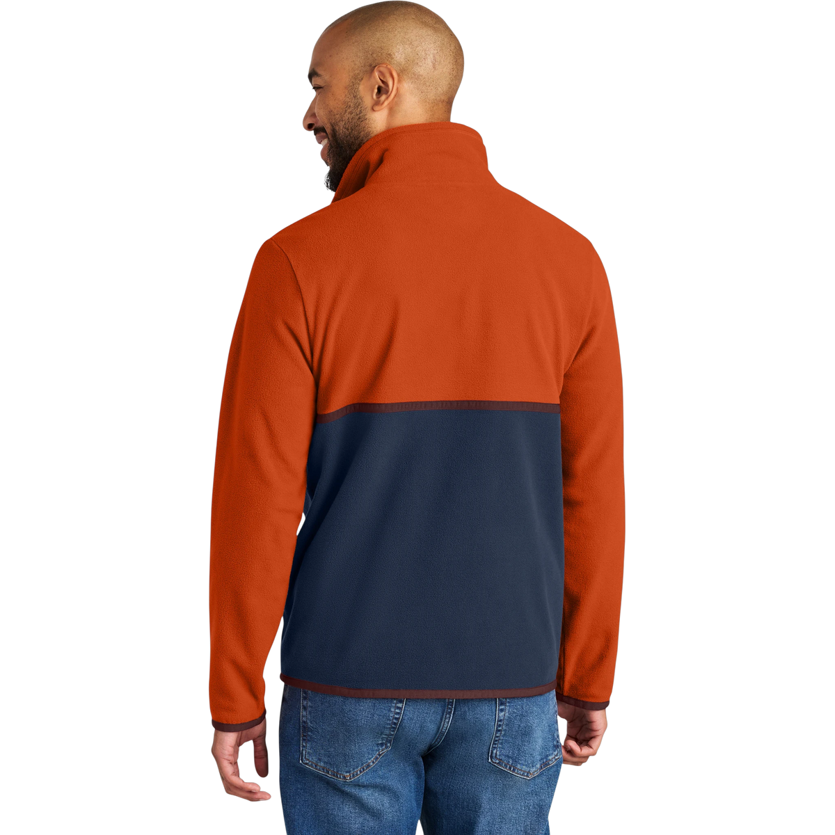 Cotopaxi Amado 1/2-Zip Fleece in Canyon/ Maritime — custom branded by Motive