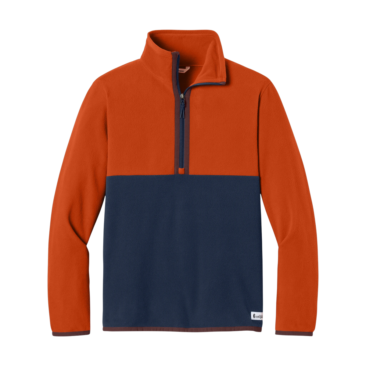 Cotopaxi Amado 1/2-Zip Fleece in Canyon/ Maritime — custom branded by Motive