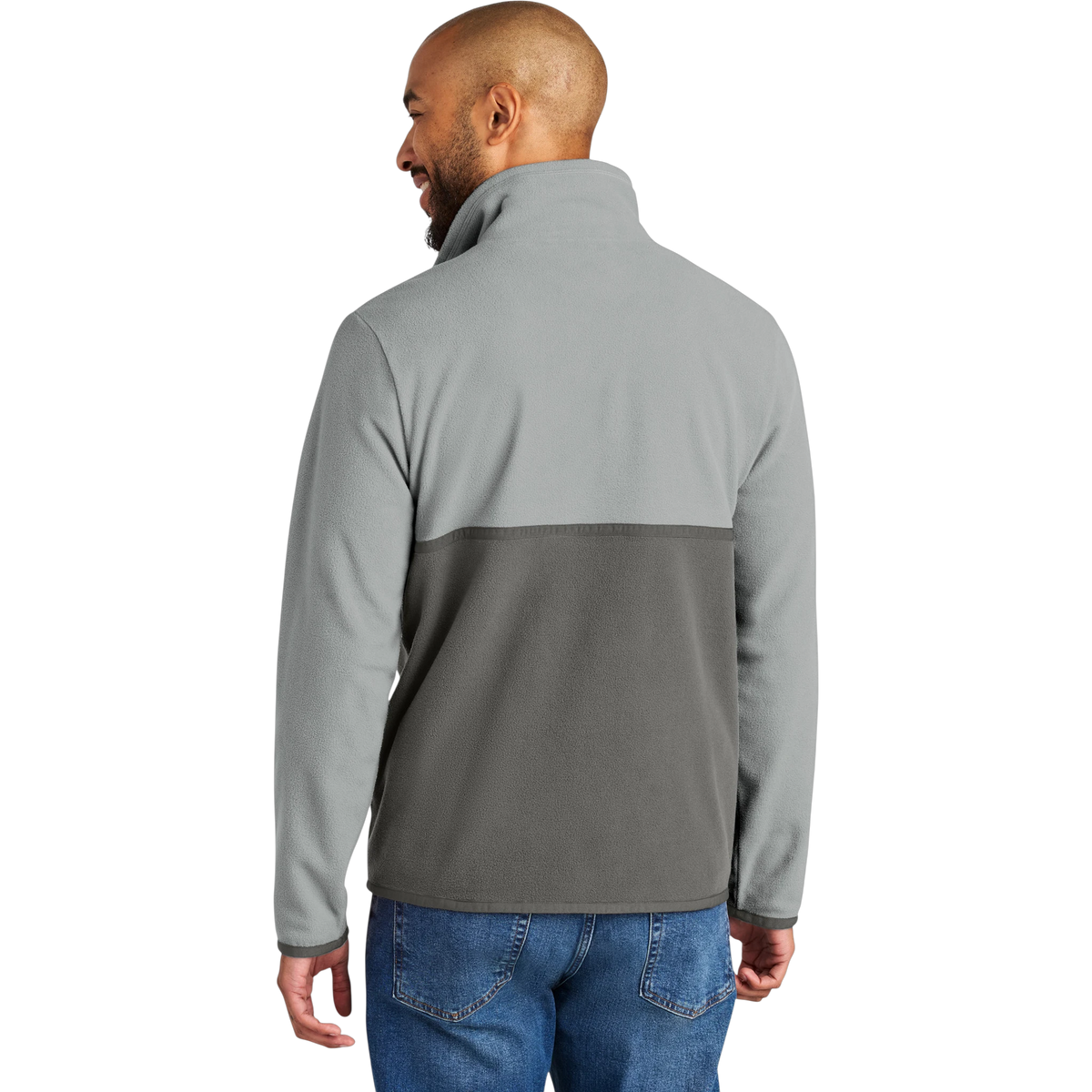 Cotopaxi Amado 1/2-Zip Fleece in Smoke/ Cinder — custom branded by Motive