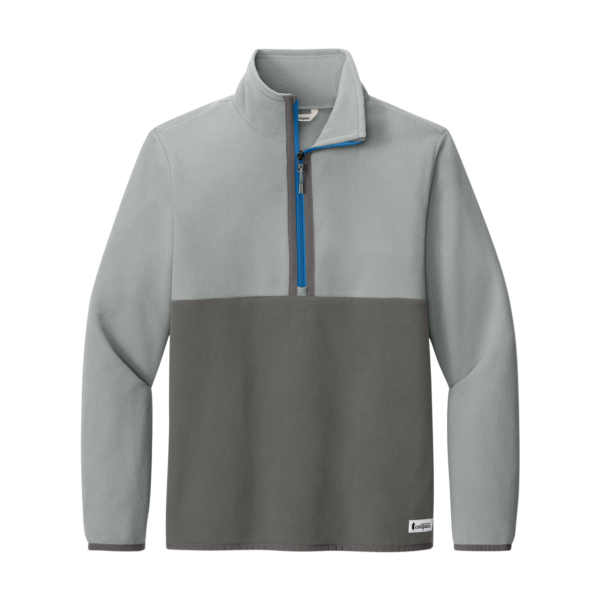 Cotopaxi Amado 1/2-Zip Fleece in Smoke/ Cinder — custom branded by Motive