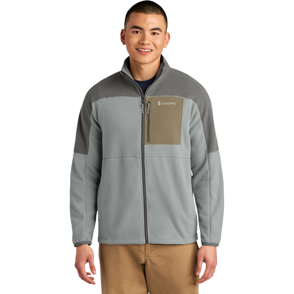 Cotopaxi Abrazo Full-Zip Fleece Jacket in Cinder/ Smoke — custom branded by Motive