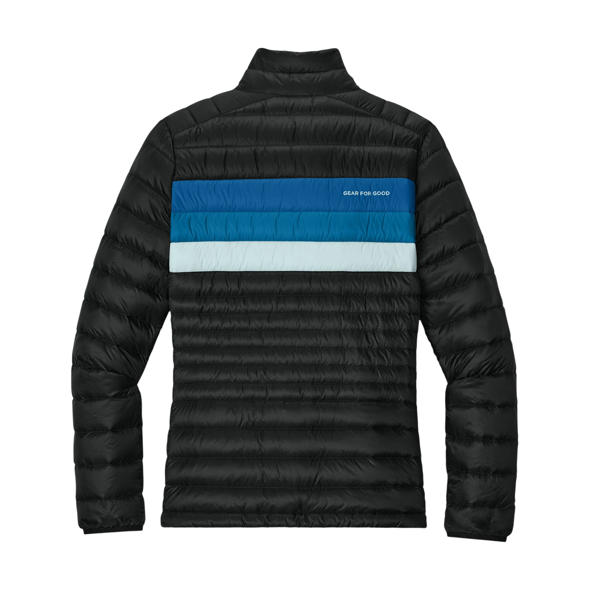 Cotopaxi Women's Fuego Down Jacket in Black/ Atlantic — custom branded by Motive