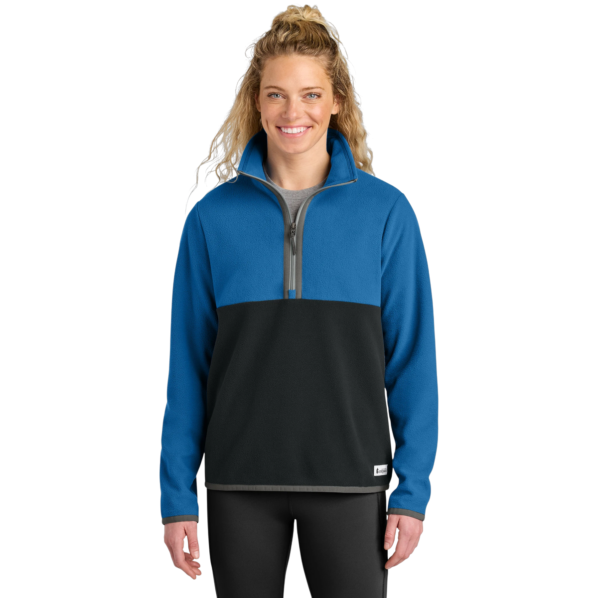 Cotopaxi Women's Amado 1/2-Zip Fleece in Atlantic/ Black