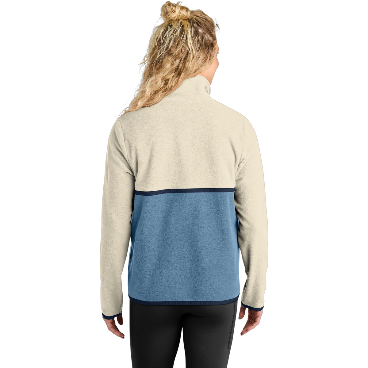 Cotopaxi Women's Amado 1/2-Zip Fleece in Cream/ Fjord — custom branded by Motive