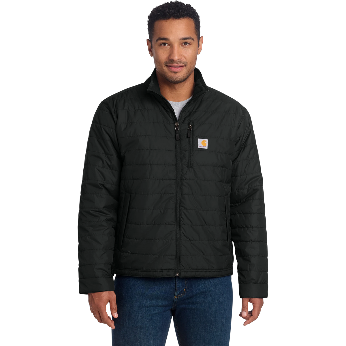 Carhartt Gilliam Jacket in Black — custom branded by Motive