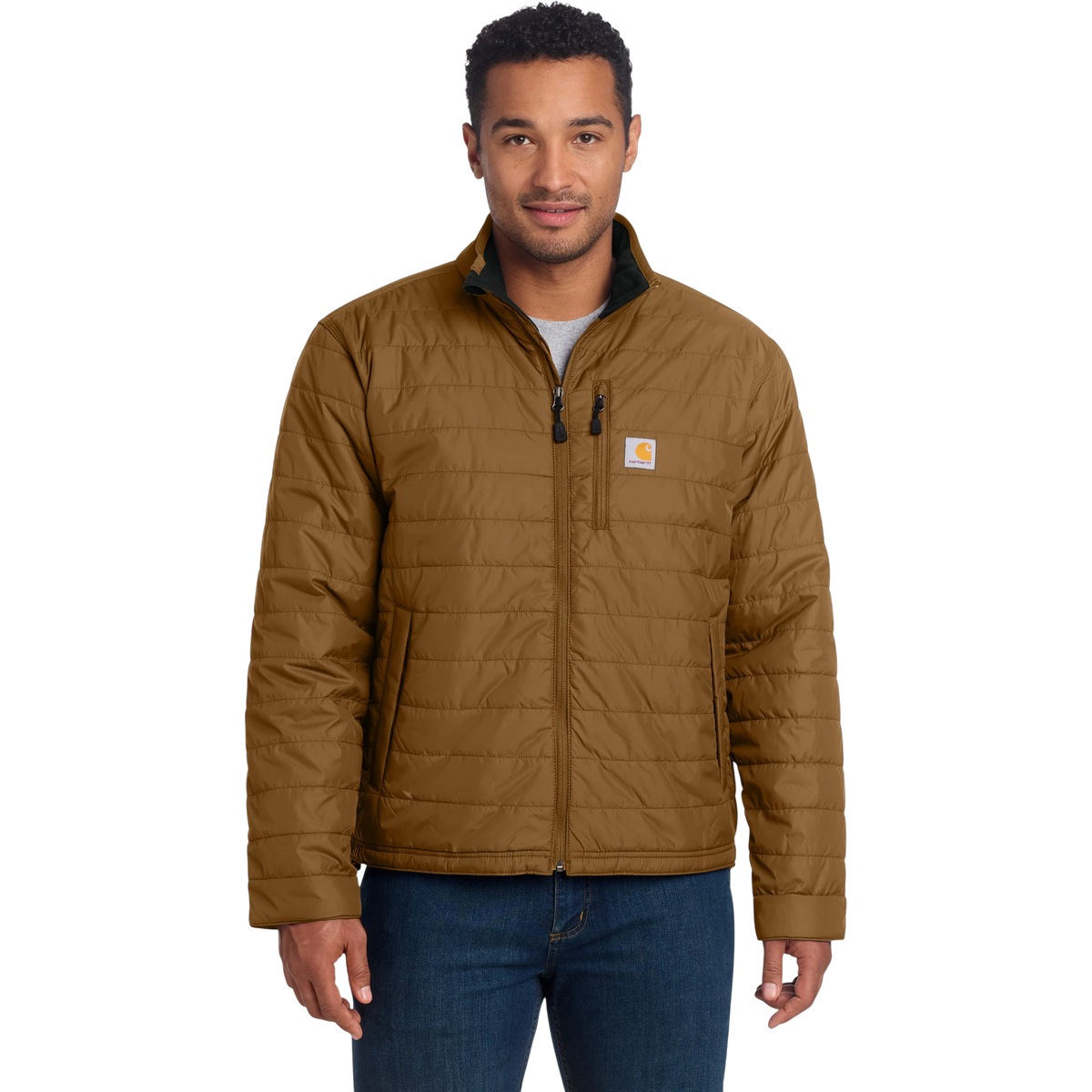 Carhartt Gilliam Jacket in Carhartt Brown — custom branded by Motive