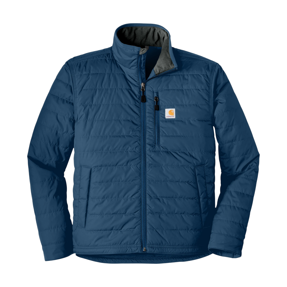 Carhartt Gilliam Jacket in Dark Blue — custom branded by Motive