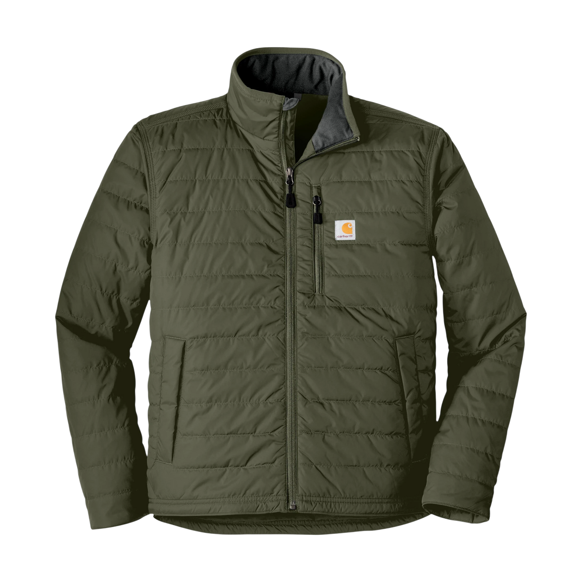 Carhartt Gilliam Jacket in Moss — custom branded by Motive