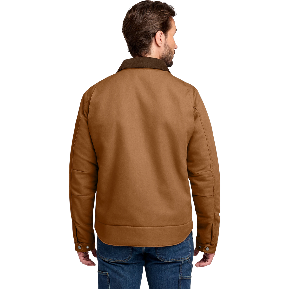 Carhartt Duck Detroit Jacket in Carhartt Brown — custom branded by Motive