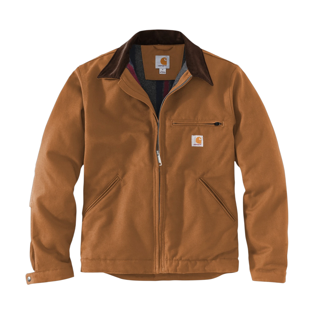 Carhartt Duck Detroit Jacket in Carhartt Brown — custom branded by Motive