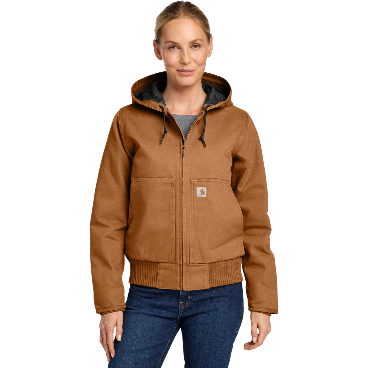 Carhartt Women's Washed Duck Active Jac in Carhartt Brown — custom branded by Motive